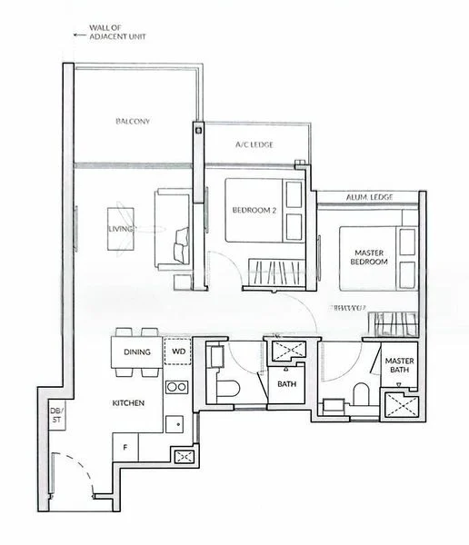 2 Bed Apartment (Condo) for Rent in  The Woodleigh Residences / The Woodleigh Mall - Image 7
