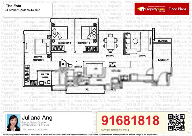 3 Bed Condo for Rent in  The Esta - Image 12