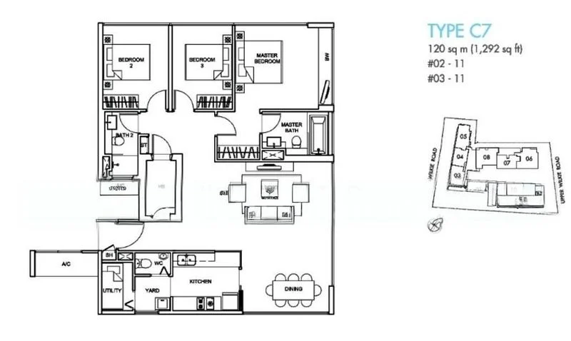 3 Bed Condo for Rent in  Wilkie Studio - Image 7