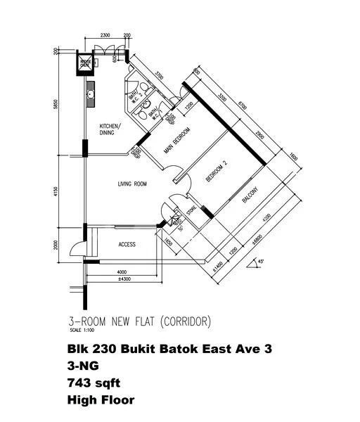 3 Room (3NG) HDB for Sale in  230 Bukit Batok East Avenue 3 - Image 8