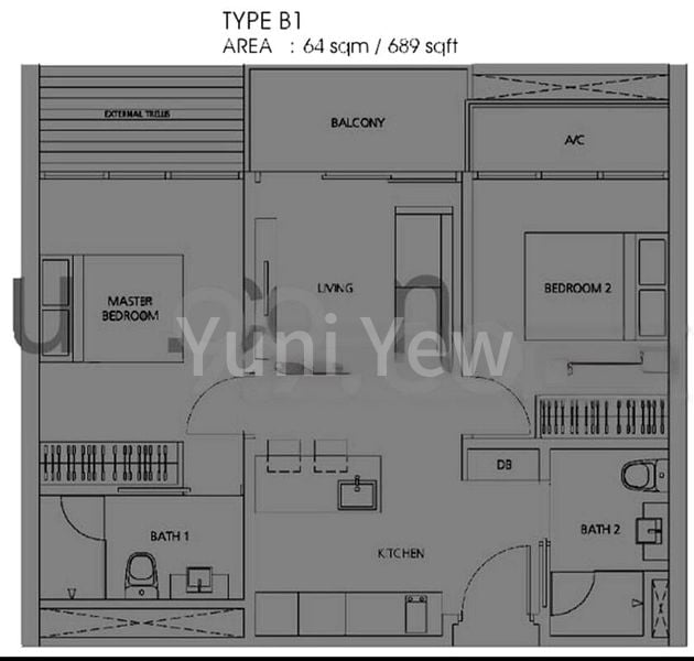 2 Bed Condo for Rent in  Dorsett Residences - Image 8