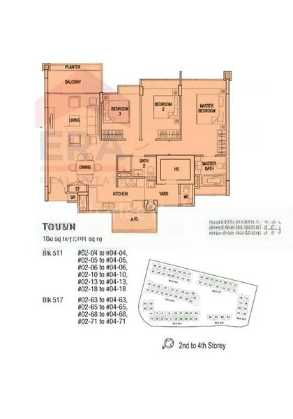 3 Bed Condo for Rent in  The Calrose - Image 12