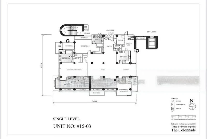 3 Bed Condo for Rent in  The Colonnade - Image 14