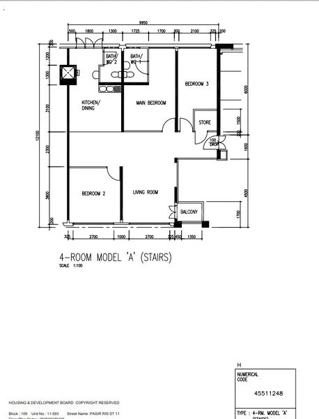 4 Room (4A) HDB for Sale in  109 Pasir Ris Street 11 - Image 6