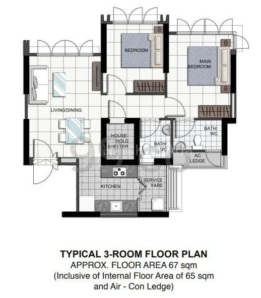 3 Room (3A) HDB for Sale in  55 Teban Gardens Road - Image 6