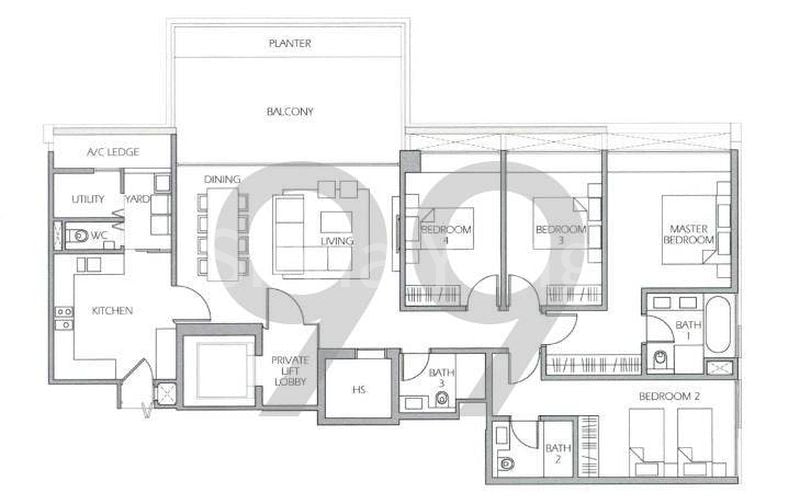 4+1 Bed Condo for Rent in  Urban Suites - Image 11