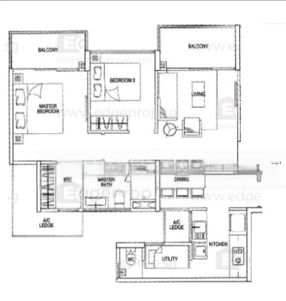 2 Bed Executive Condo for Rent in Waterbay - Image 11