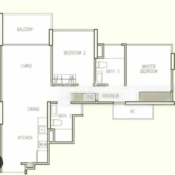 2 Bed Apartment (Condo) for Rent in  Hillion Residences / Hillion Mall - Image 12