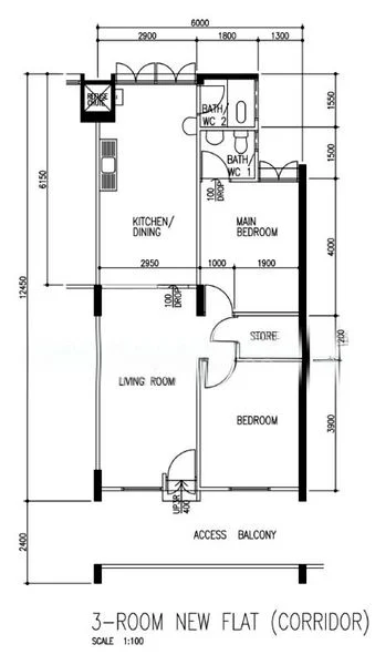 3 Room (3NG) HDB for Rent in  333 Ang Mo Kio Avenue 1 - Image 5