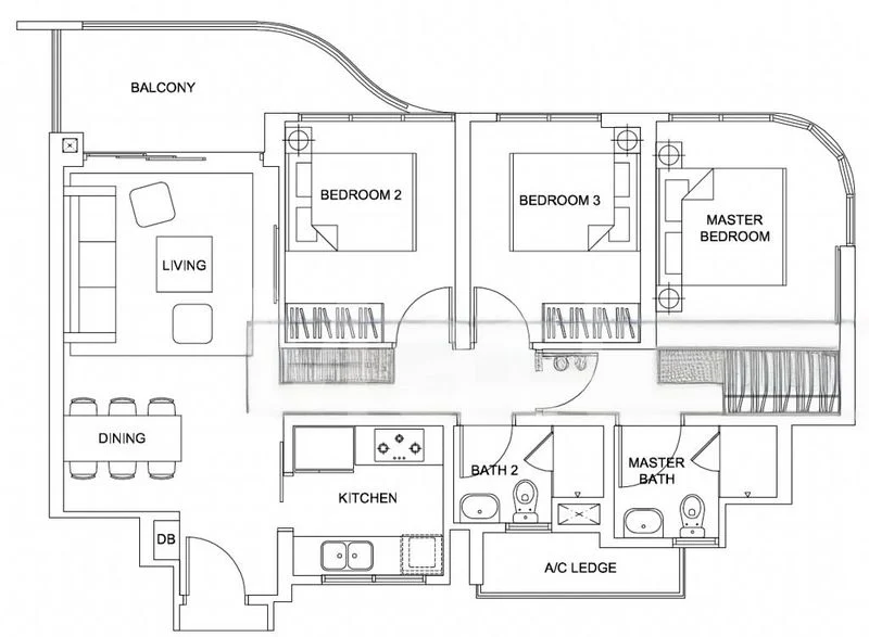 3 Bed Executive Condo for Sale in Arc At Tampines - Image 12