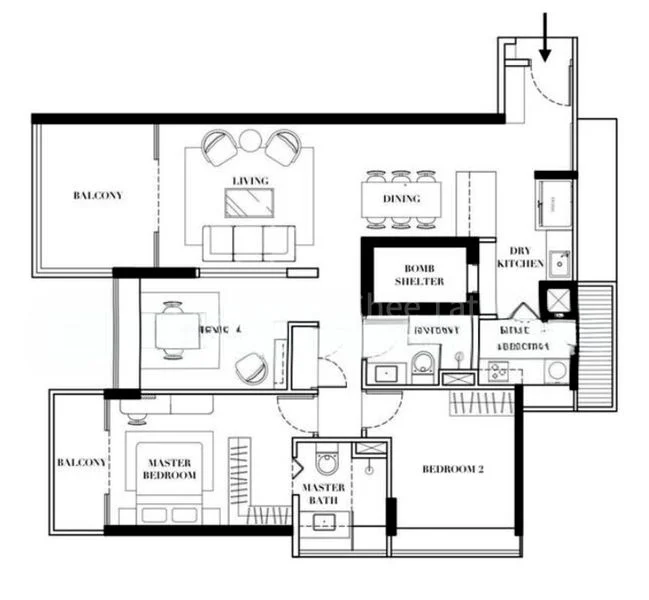 3 Bed Condo for Rent in  Luxe Ville - Image 2