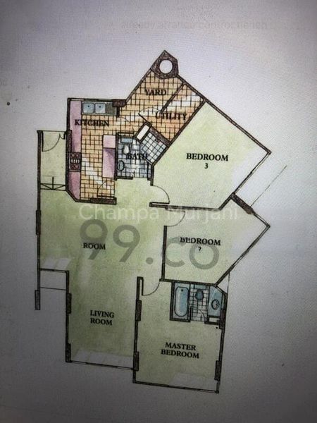 3+1 Bed Condo for Rent in  Tanjong Ria Condominium - Image 7