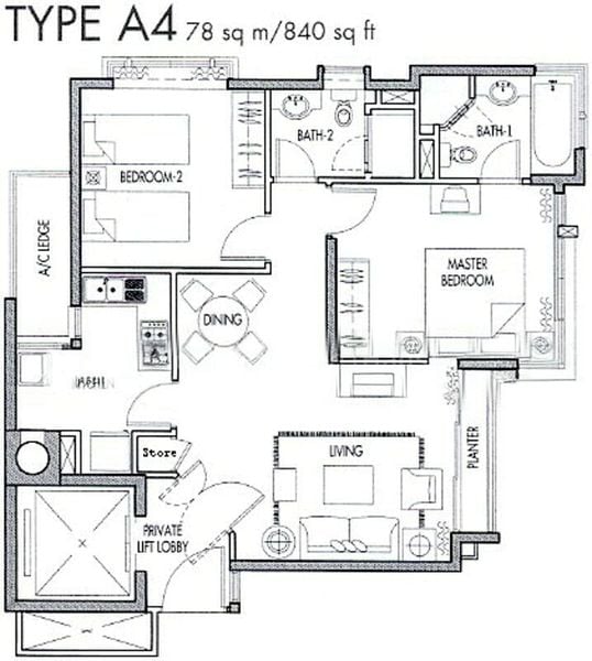 2 Bed Condo for Rent in Caribbean At Keppel Bay - Image 19