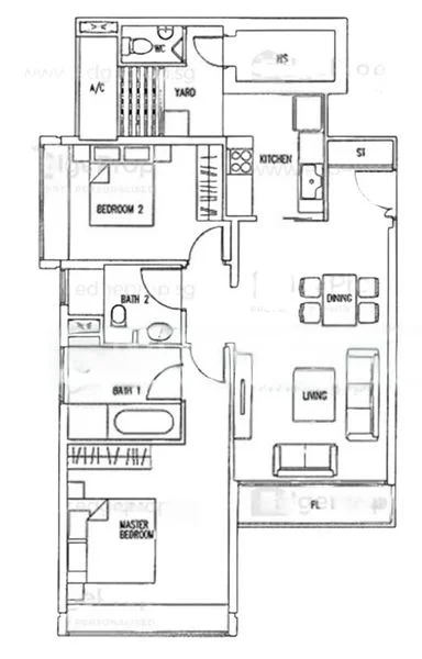 2 Bed Condo for Rent in  The Wharf Residence - Image 12