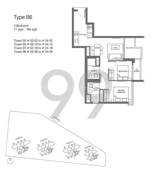 2 Bed Condo for Rent in  Principal Garden - Image 15