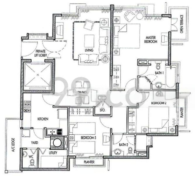 3 Bed Condo for Rent in  Caribbean At Keppel Bay - Image 17