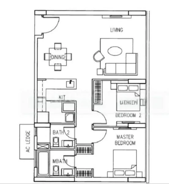 2 Bed Condo for Rent in  Marina Bay Residences - Image 8