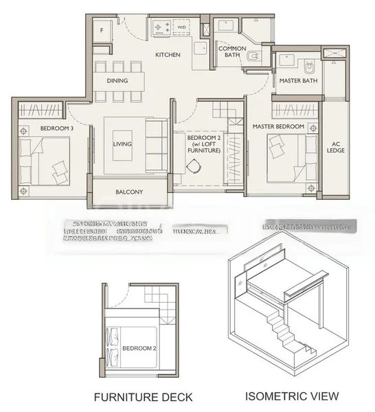 3 Bed Condo for Rent in  The Asana - Image 11