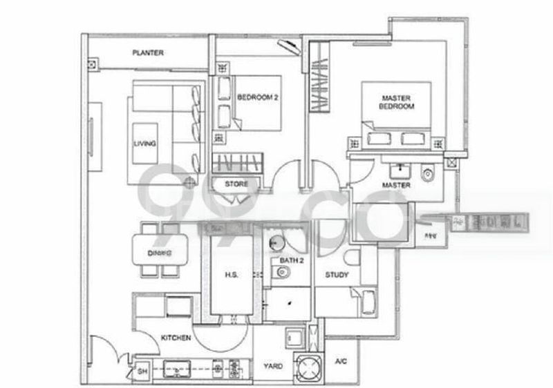 3 Bed Condo for Rent in One Jervois - Image 13