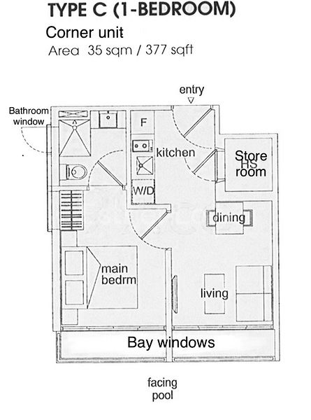1 Bed Condo for Rent in  Rv Edge - Image 19